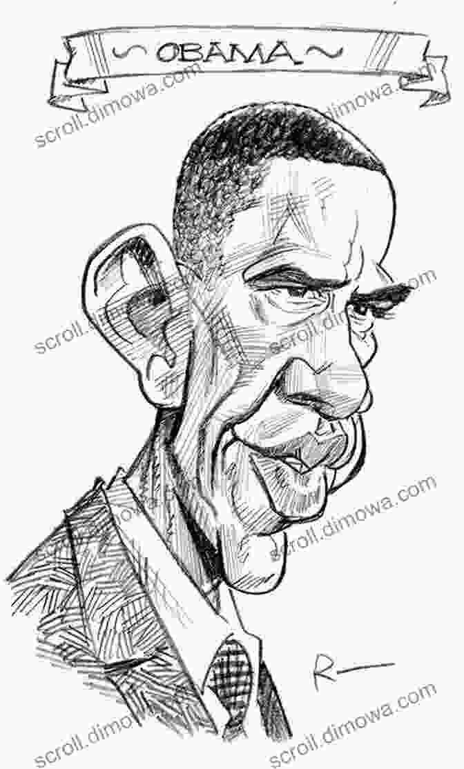 Drawing Of Barack Obama, The 44th US President Drawings: Portraits Of The 45 US Presidents