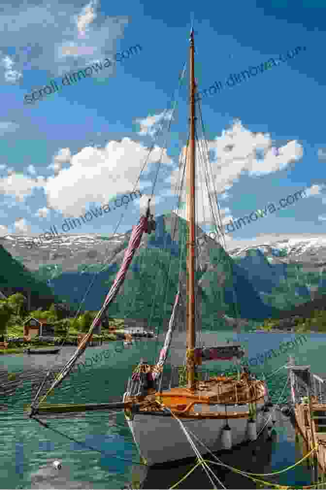 Yacht Sailing Through A Tranquil Norwegian Fjord A Yachting Cruise To Norway